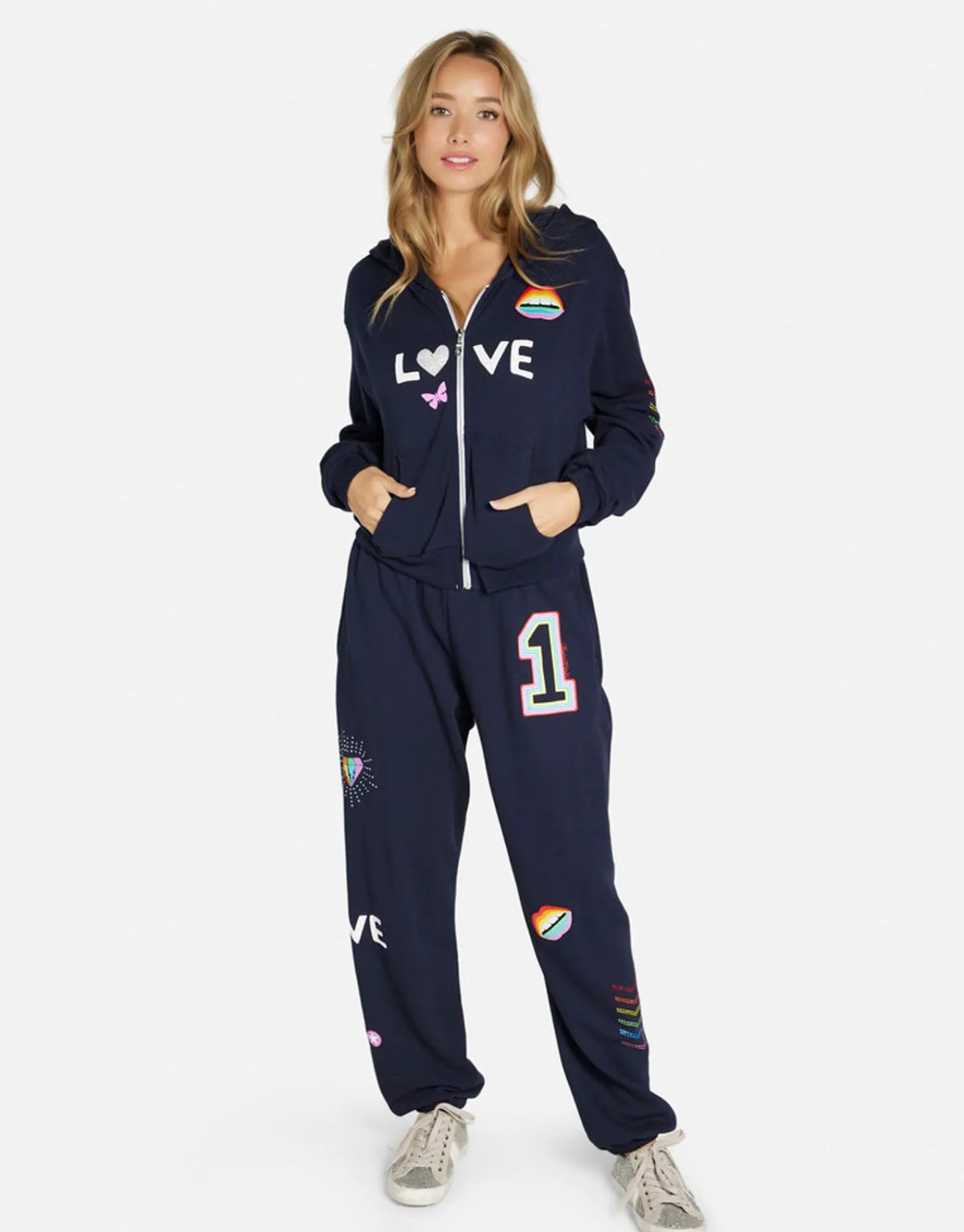 Clearance #1 Love Rainbow Lip Hoodie In | Lachelle By Women Hoodies