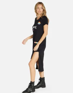 Online #1 Love Rainbow Lip Midi Dress In | Genesis By Women Dresses