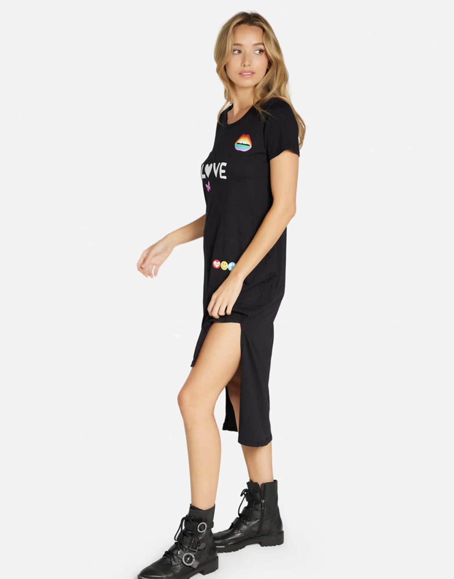 Online #1 Love Rainbow Lip Midi Dress In | Genesis By Women Dresses