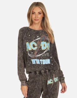 Best Sale Acdc 1978 Tour Vintage Concert Pullover | Anela By Women Long Sleeve