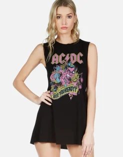 New Acdc Devil Sleeveless Mini Dress | Deanna By Women Dresses