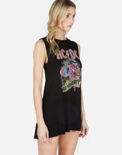 New Acdc Devil Sleeveless Mini Dress | Deanna By Women Dresses