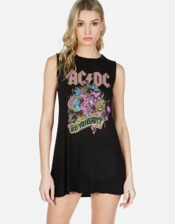 New Acdc Devil Sleeveless Mini Dress | Deanna By Women Dresses