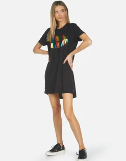 Outlet Adar Rainbow Foil Lightning Lip Women Dresses