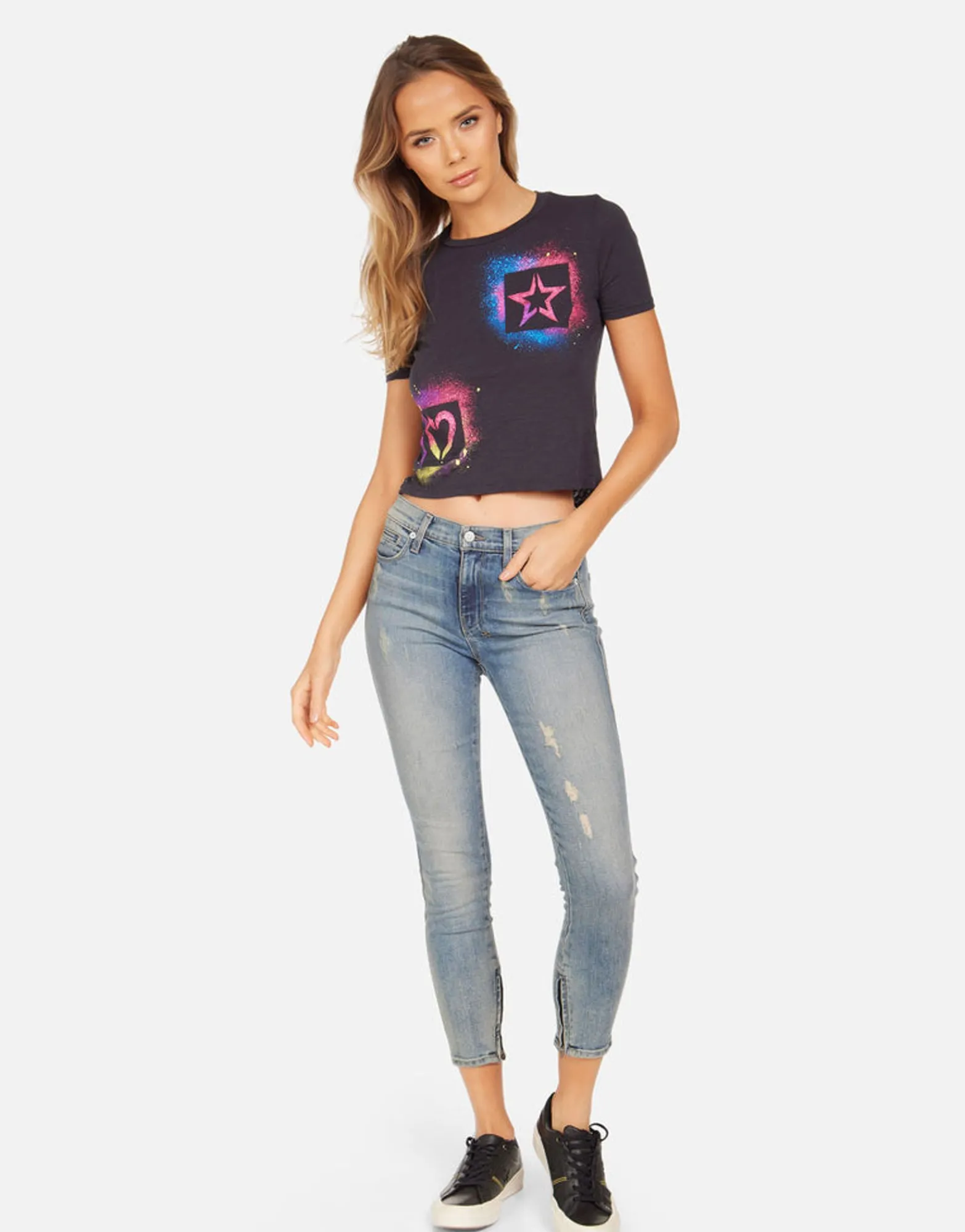 Outlet Adeline Graffiti Love Women Short Sleeve