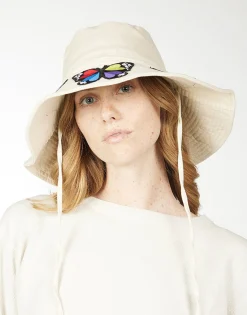 Clearance Adina- Bucket Hat W/ Butterfly Patches Hats