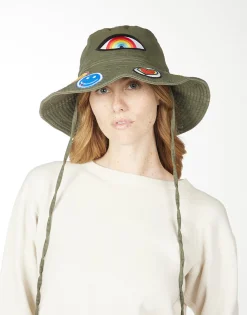 Shop Adina- Bucket Hat W/ Happy Hippie Patches Hats