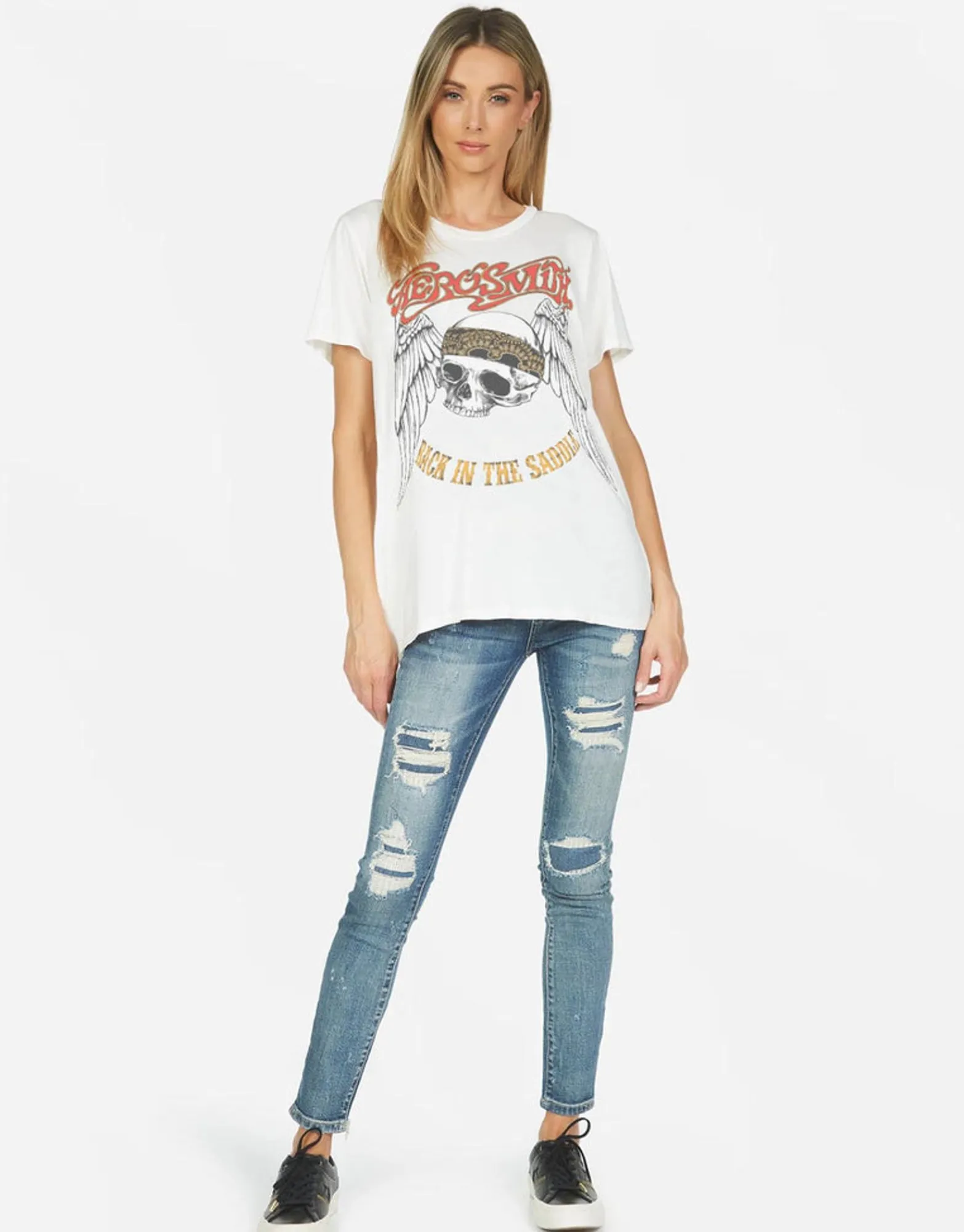 Discount Aerosmith Back In The Saddle Concert Shirt | Wolf X By Women Short Sleeve