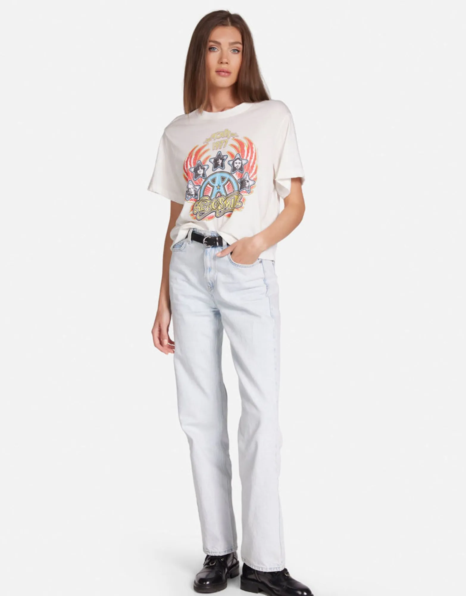 Clearance Aerosmith Tour Boxy Crop Tee In | Rue By Women Short Sleeve