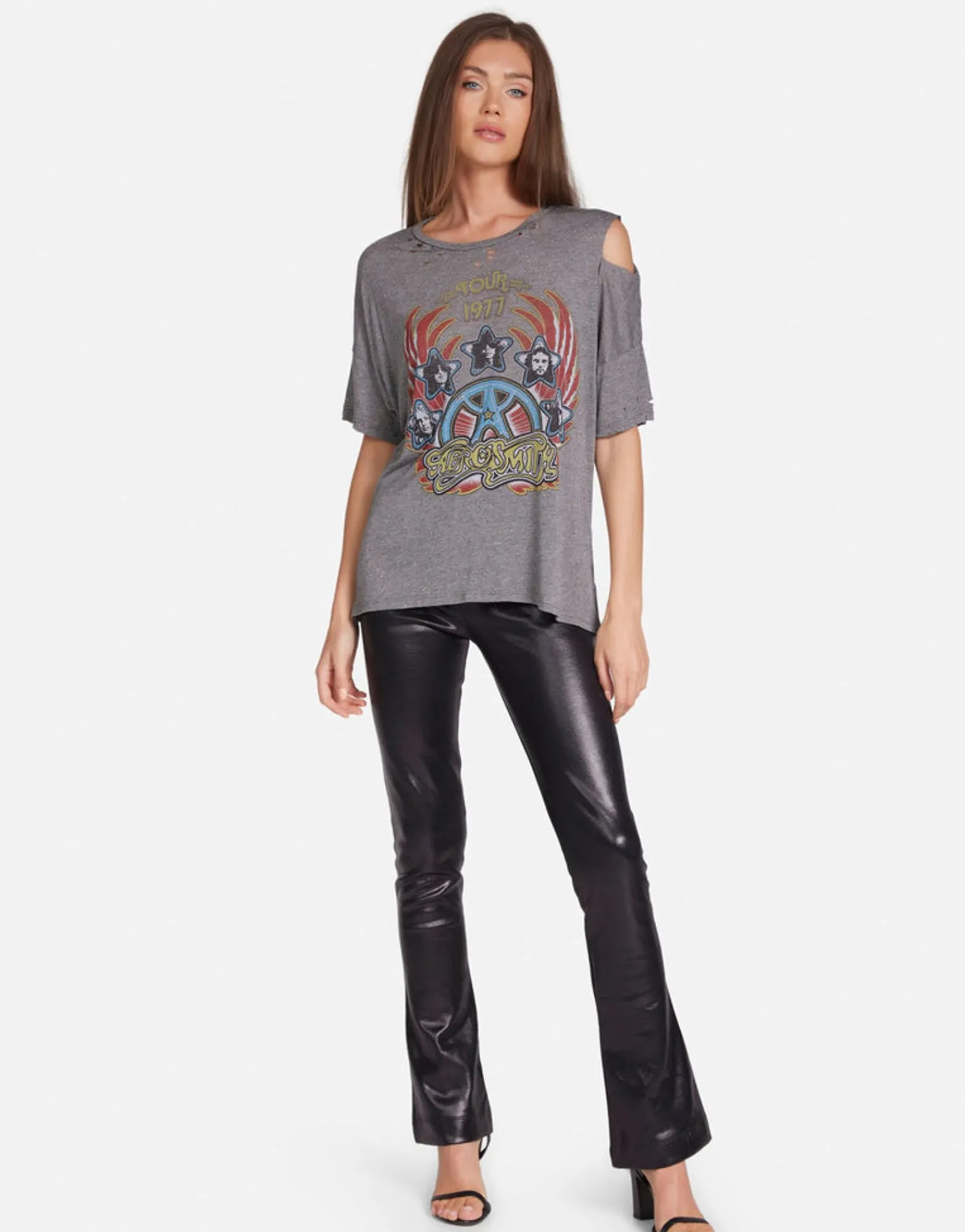 New Aerosmith Tour Oversized Tee | Kierstyn By Women Short Sleeve