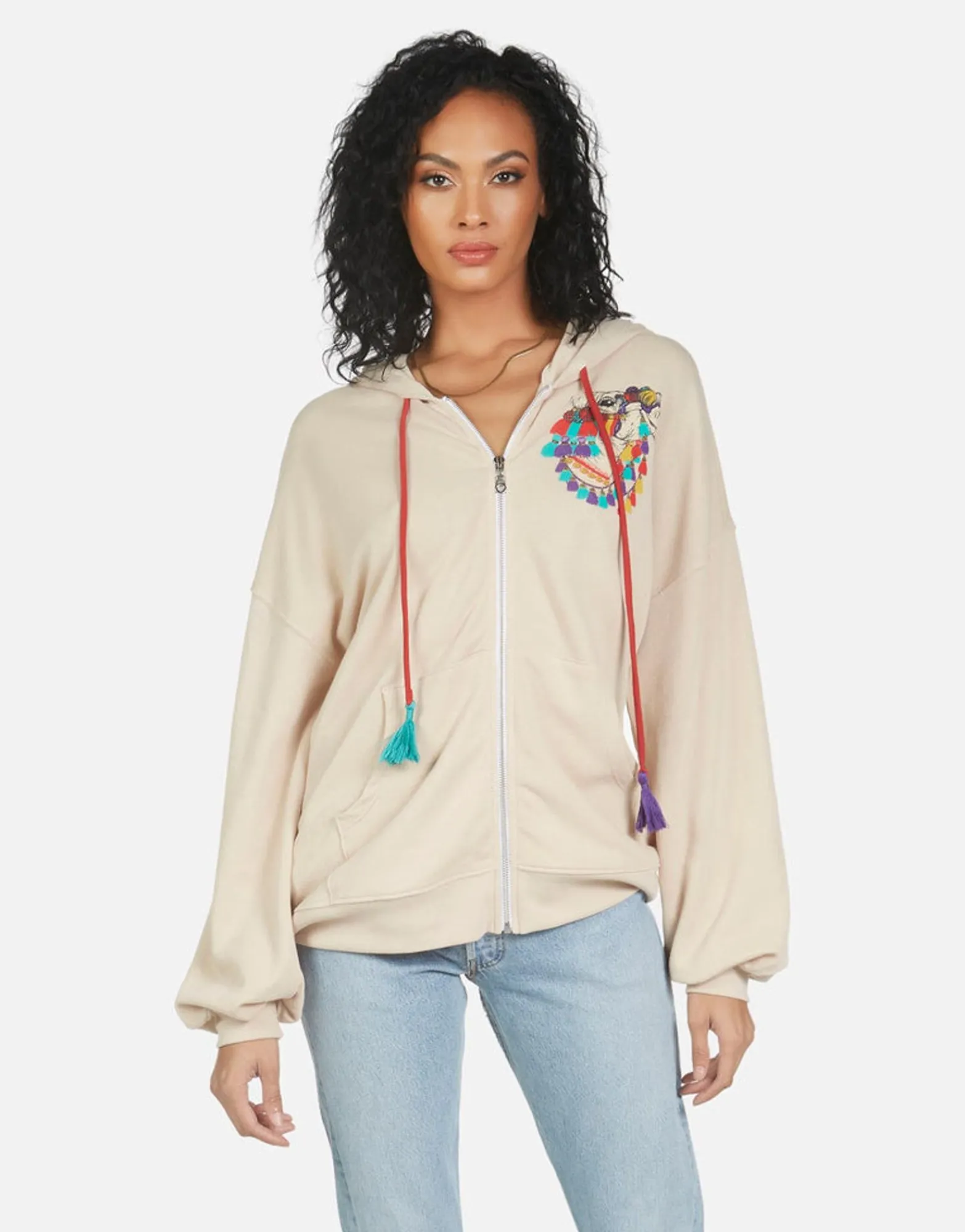 Cheap Aisha Peace Love Camel Women Hoodies