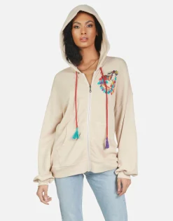 Cheap Aisha Peace Love Camel Women Hoodies