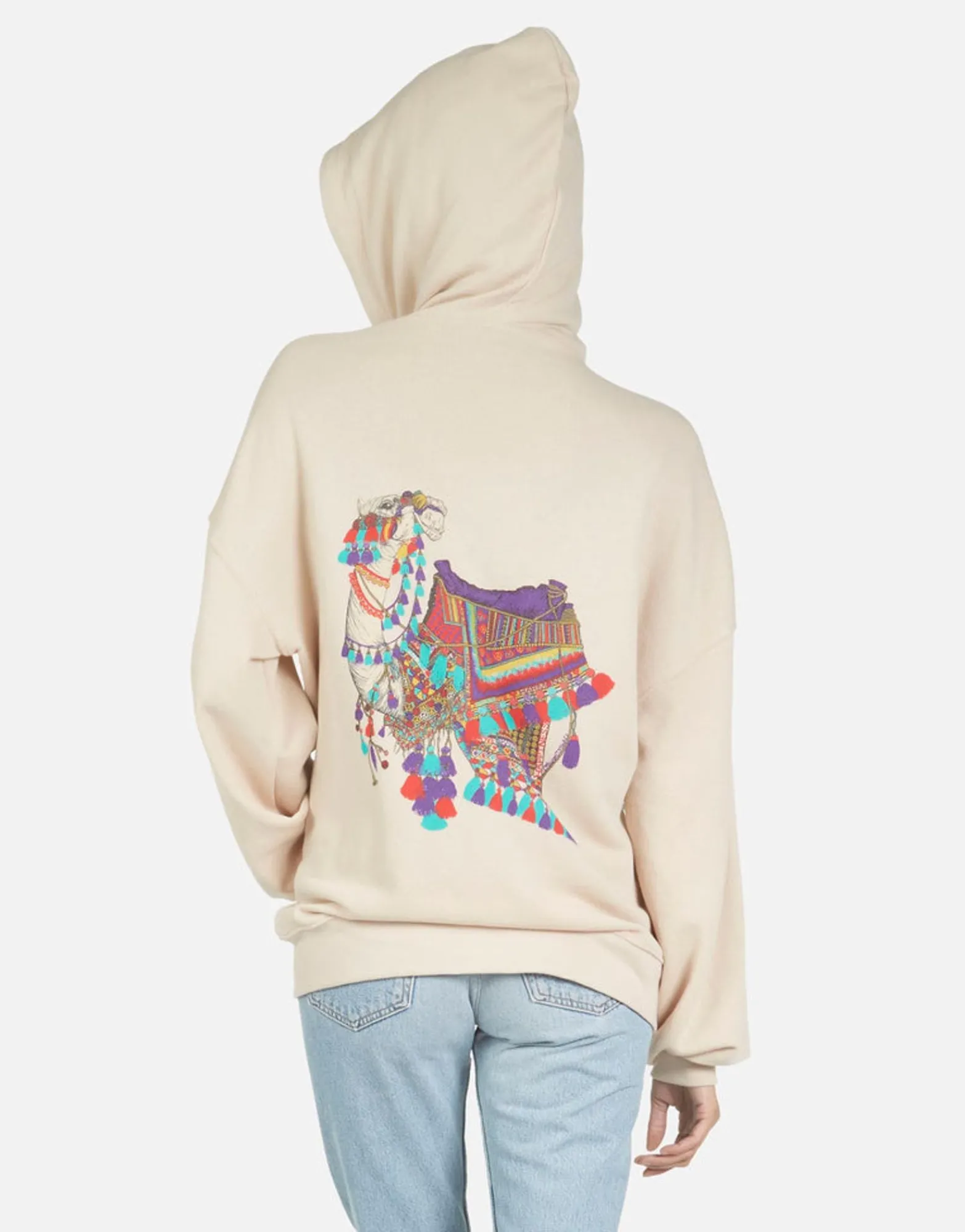 Cheap Aisha Peace Love Camel Women Hoodies