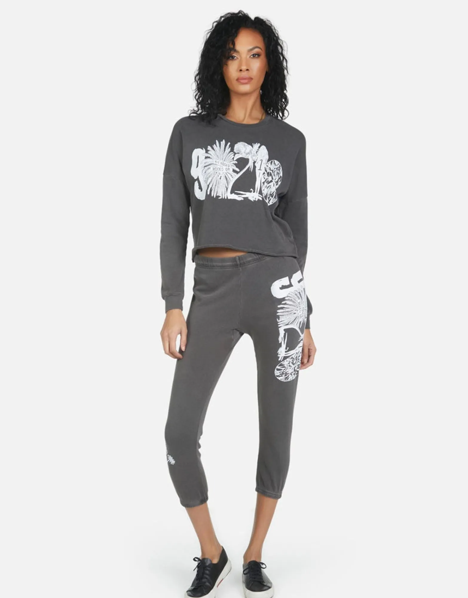 Hot Alana 90210 Women Crop Sweatpants