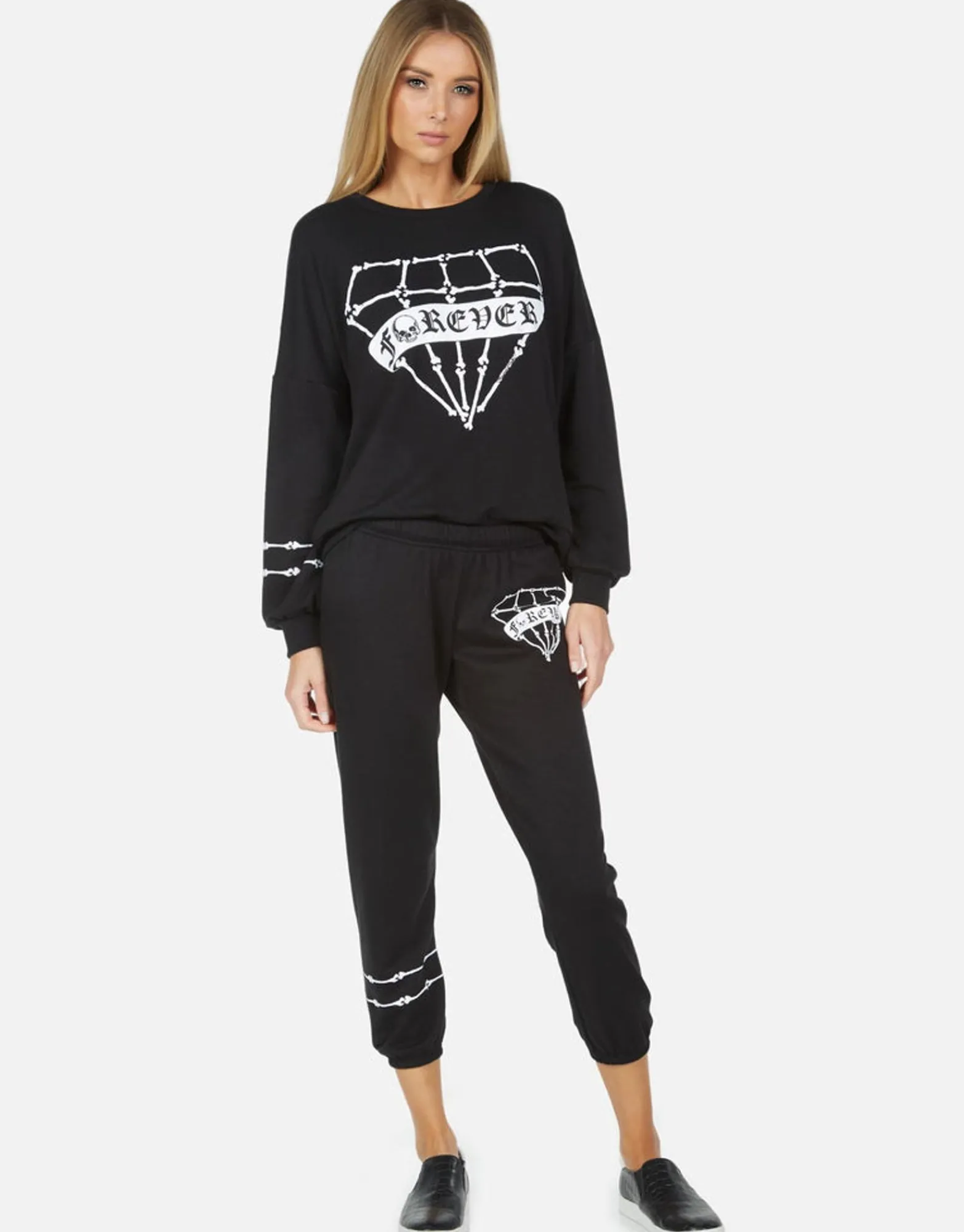 Flash Sale Alana Bone Diamond Women Crop Sweatpants