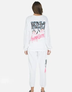 New Alana Kiss Animalize Women Crop Sweatpants