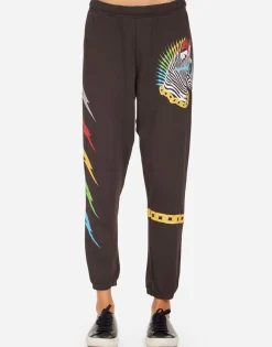 New Alana Lightning Zebra Women Crop Sweatpants
