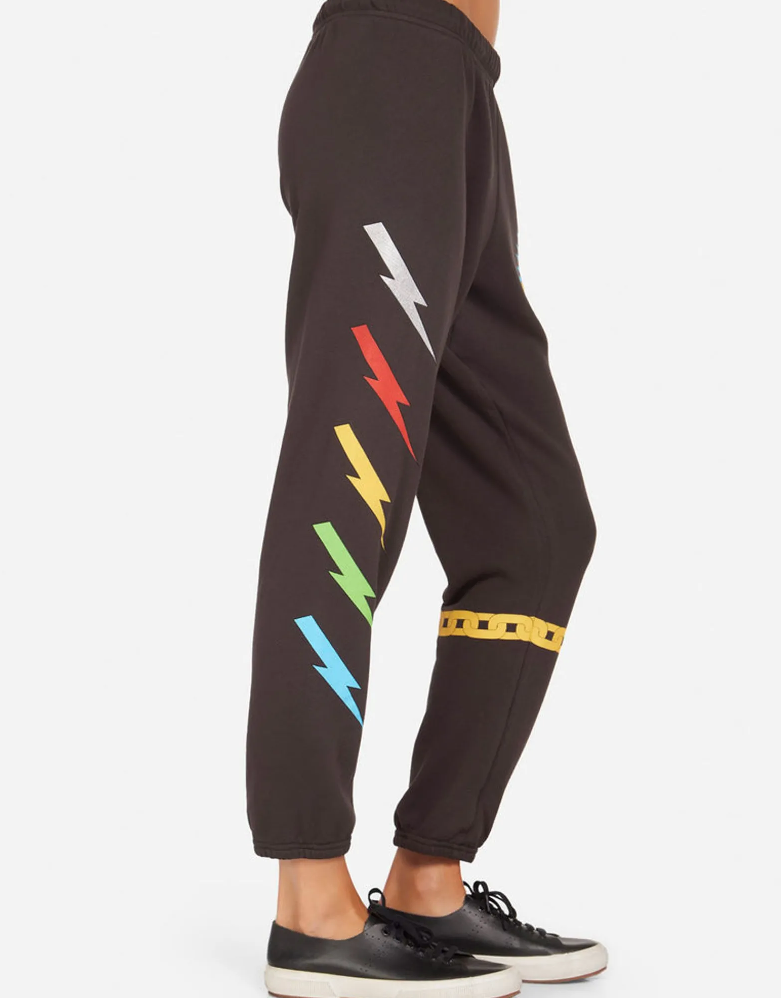 New Alana Lightning Zebra Women Crop Sweatpants