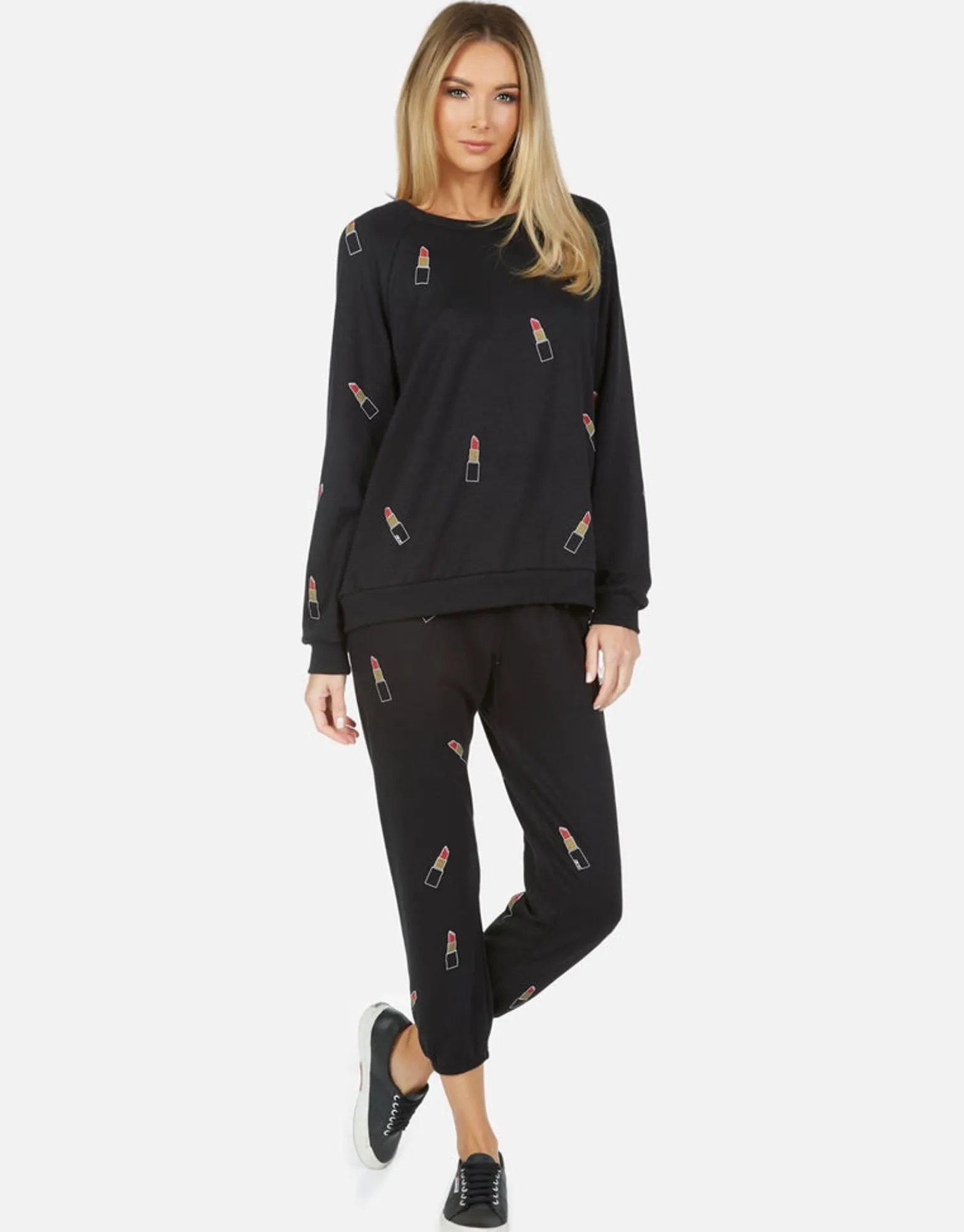 Clearance Alana Mini Lipstick Women Crop Sweatpants