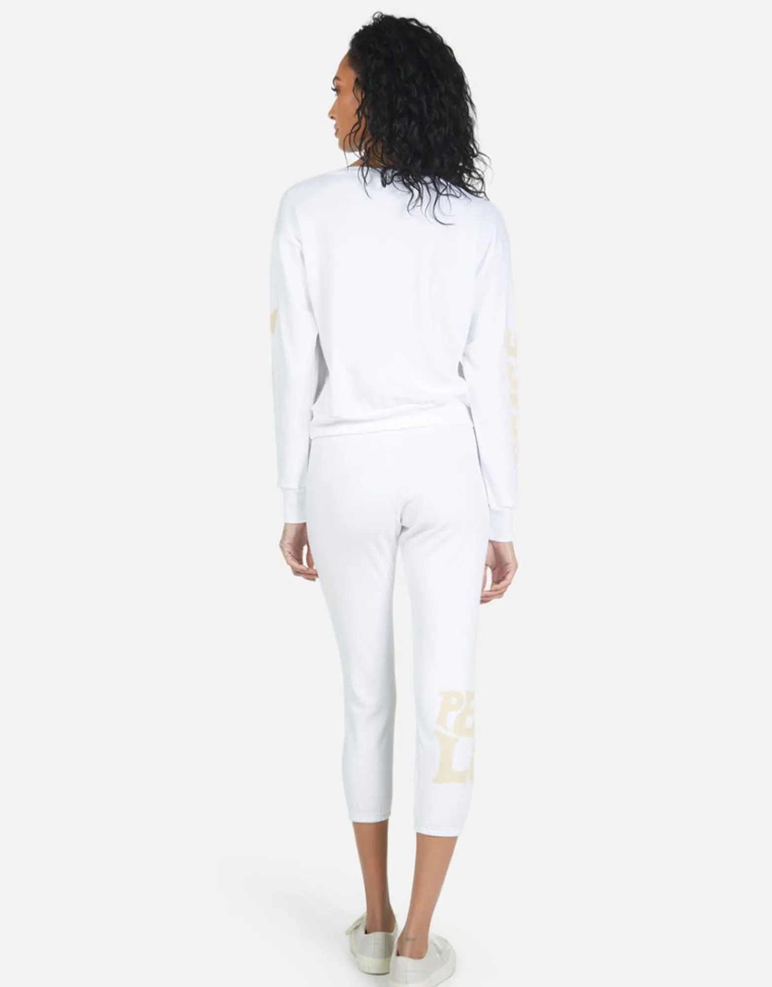 Cheap Alana Peace Love Camel Women Crop Sweatpants