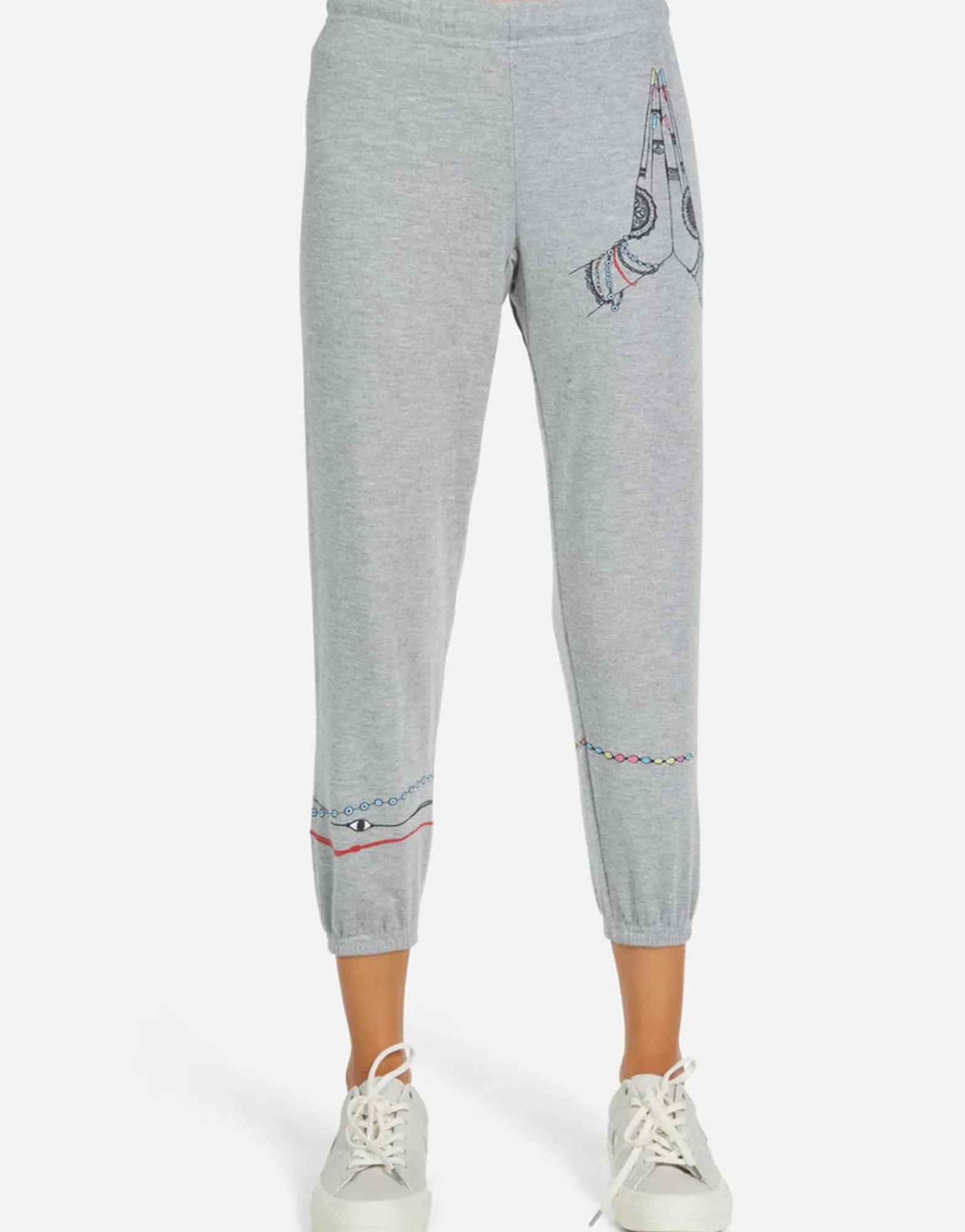 Sale Alana Prayer Hands Women Crop Sweatpants