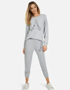 Sale Alana Prayer Hands Women Crop Sweatpants
