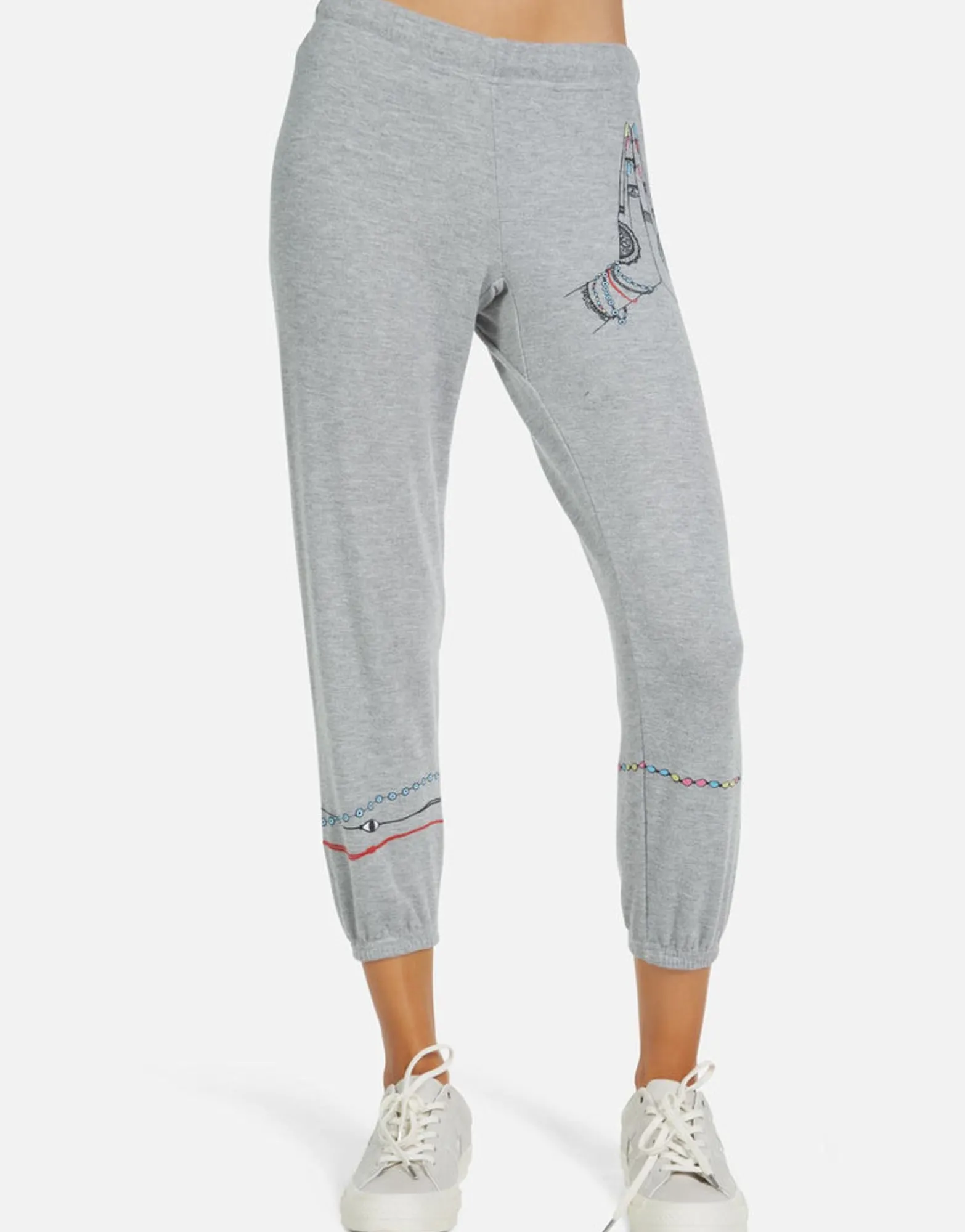 Sale Alana Prayer Hands Women Crop Sweatpants