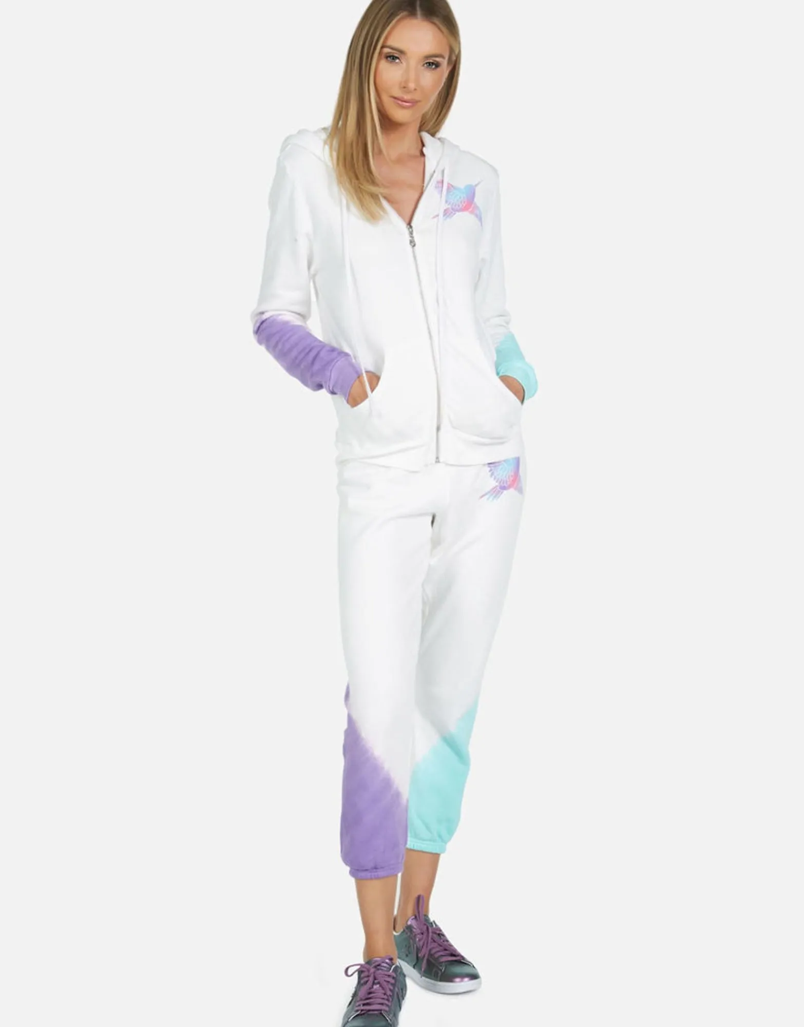 Clearance Alana Pretty Hummingbird Women Crop Sweatpants