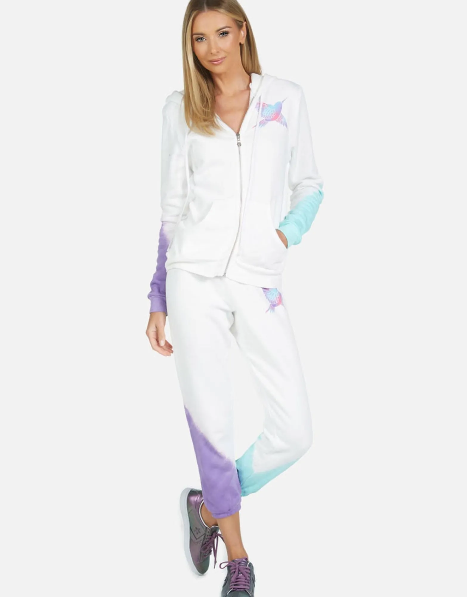Clearance Alana Pretty Hummingbird Women Crop Sweatpants