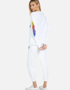Best Alana Scribble Lip Women Crop Sweatpants