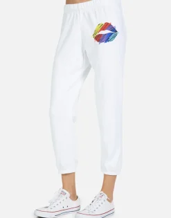 Best Alana Scribble Lip Women Crop Sweatpants