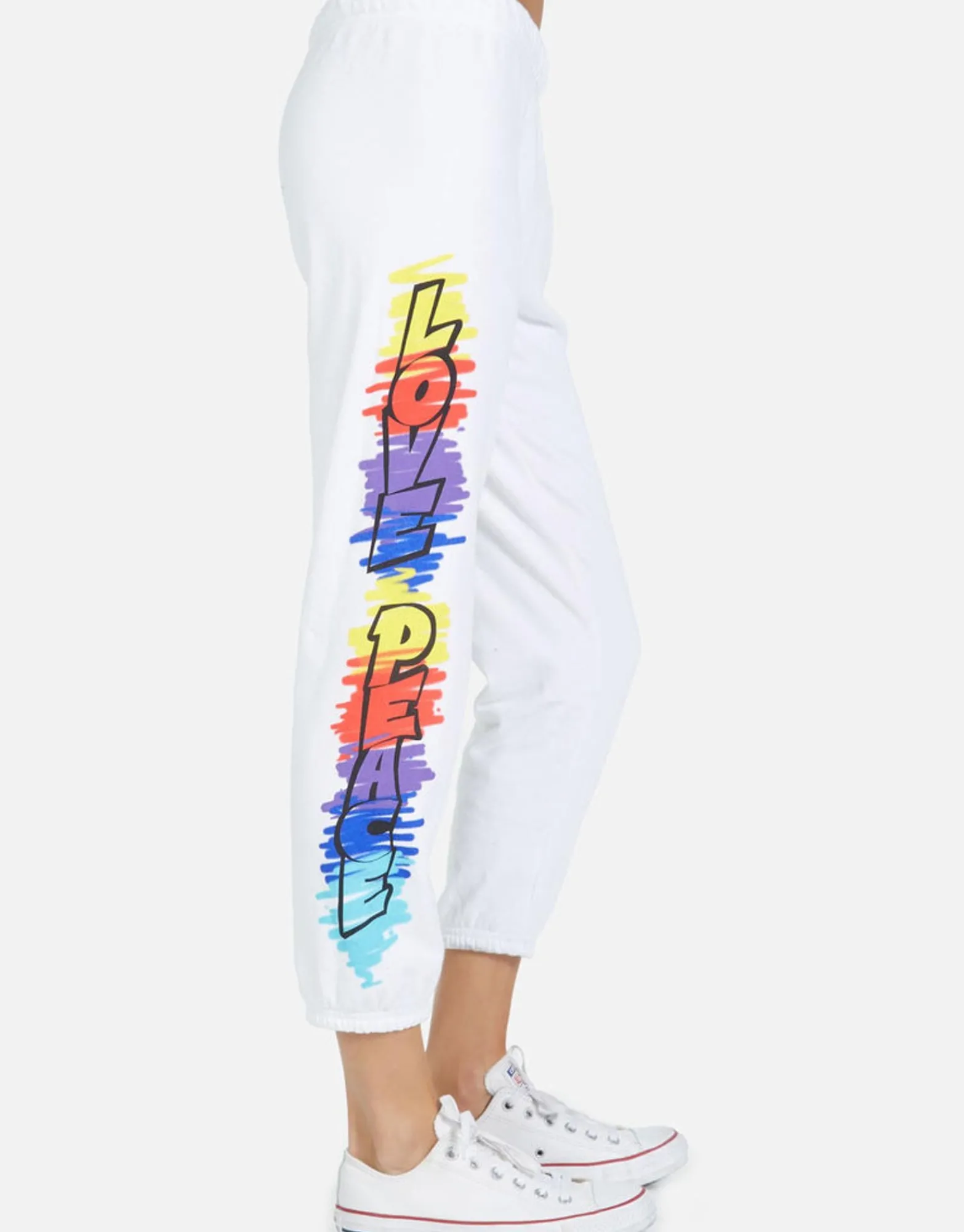 Best Alana Scribble Lip Women Crop Sweatpants