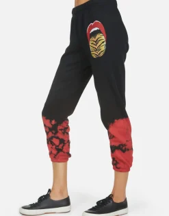 Hot Alana Tiger Tongue Women Crop Sweatpants