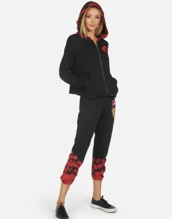 Hot Alana Tiger Tongue Women Crop Sweatpants