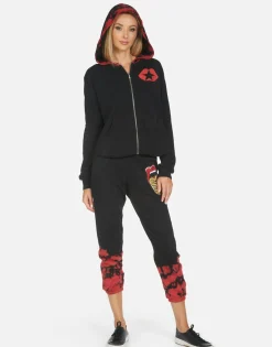 Hot Alana Tiger Tongue Women Crop Sweatpants