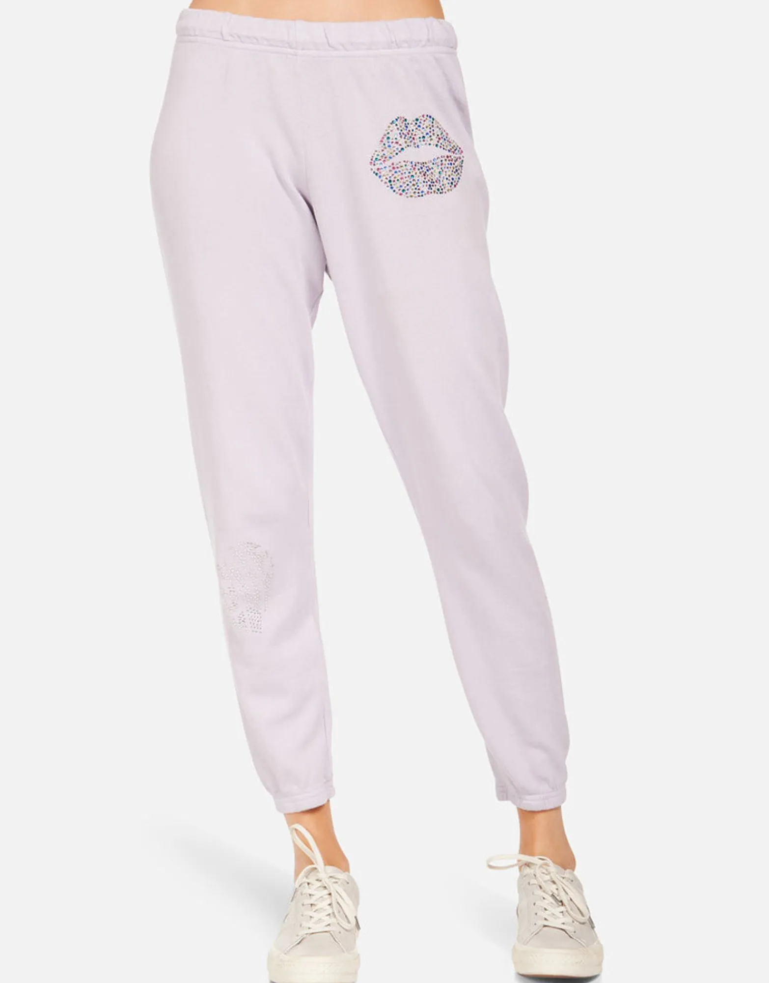Discount Alana X Crystal Sprinkle Lip Women Crop Sweatpants
