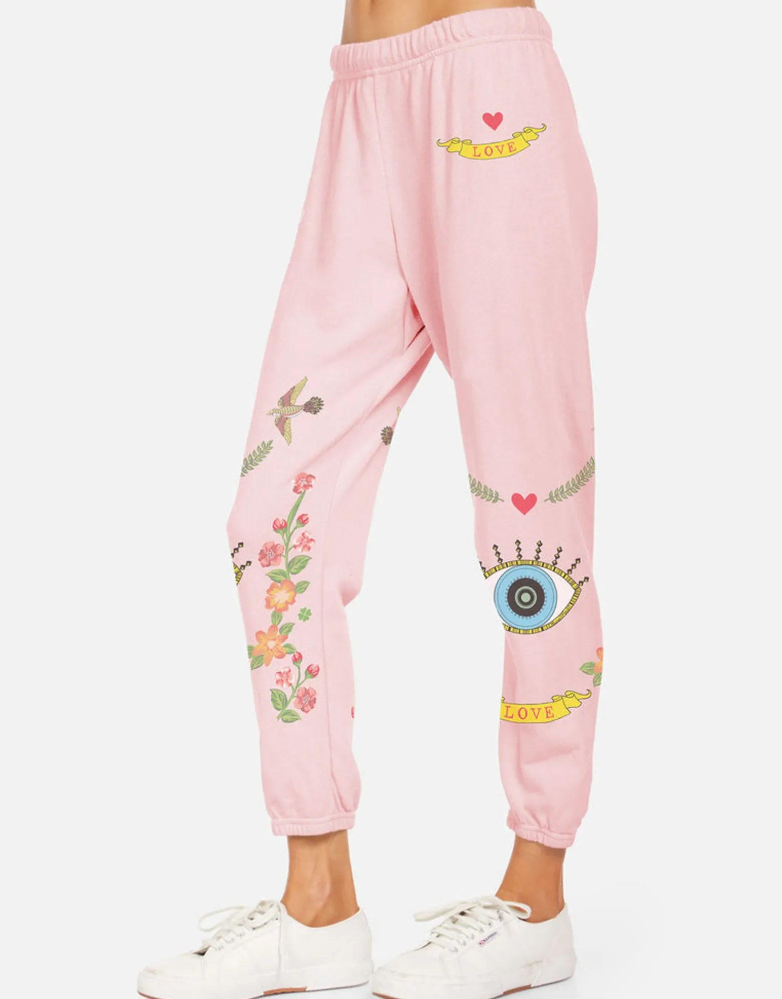 Discount Alana X Floral Eye Love Women Crop Sweatpants