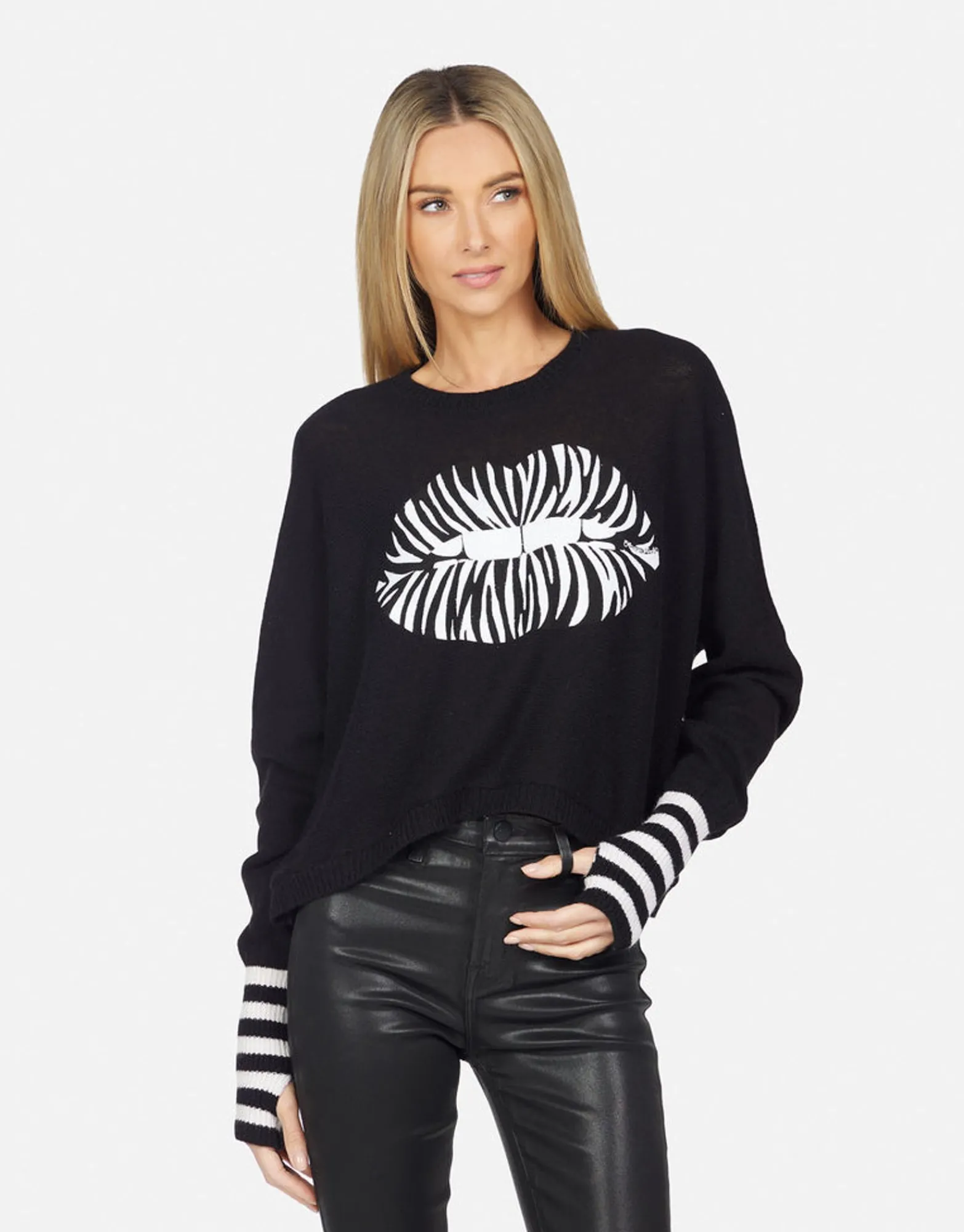 Online Alda Zebra Lip Women Sweaters & Knits