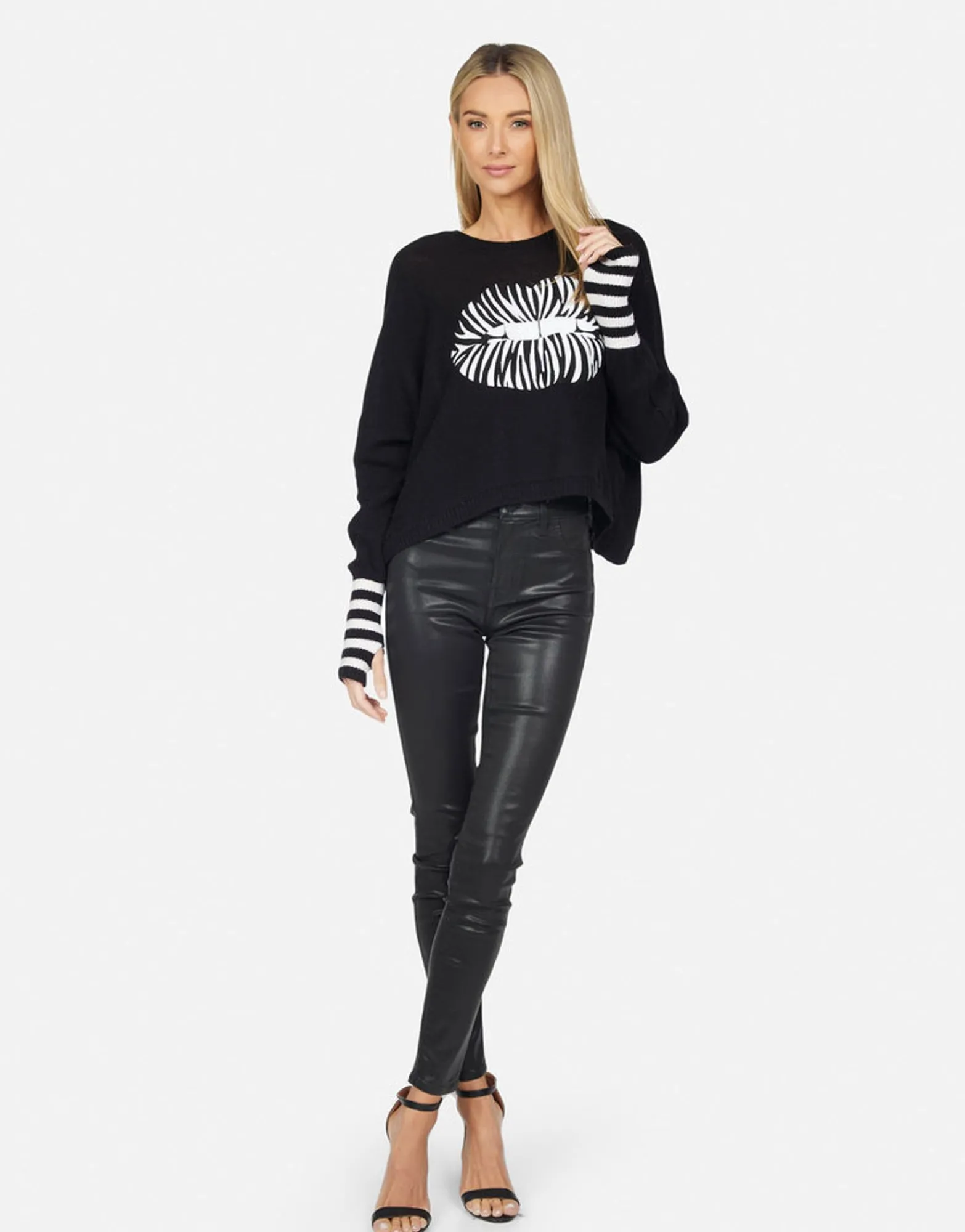 Online Alda Zebra Lip Women Sweaters & Knits
