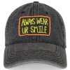 Cheap Always Smile Patch Denim Hat In | Reina By Hats