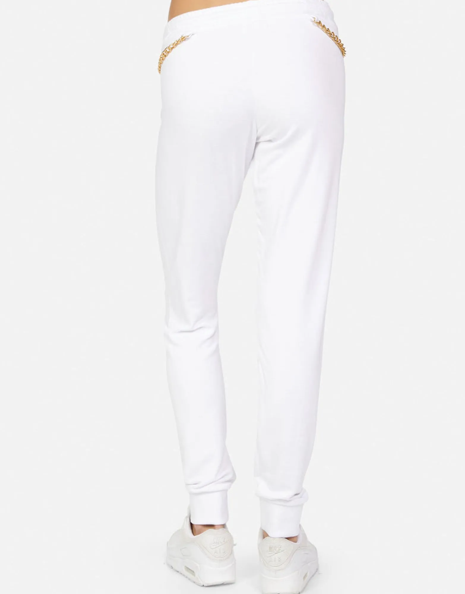 Cheap Ambreal Foil Chain Peace Women Long Sweatpants
