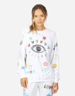 Flash Sale Anela Doodle Elements Women Long Sleeve