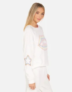 Cheap Anela Rainbow Lip Outline Women Long Sleeve