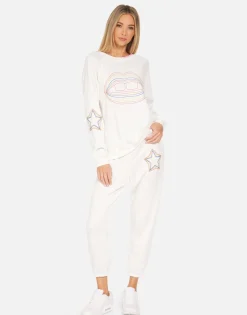 Cheap Anela Rainbow Lip Outline Women Long Sleeve