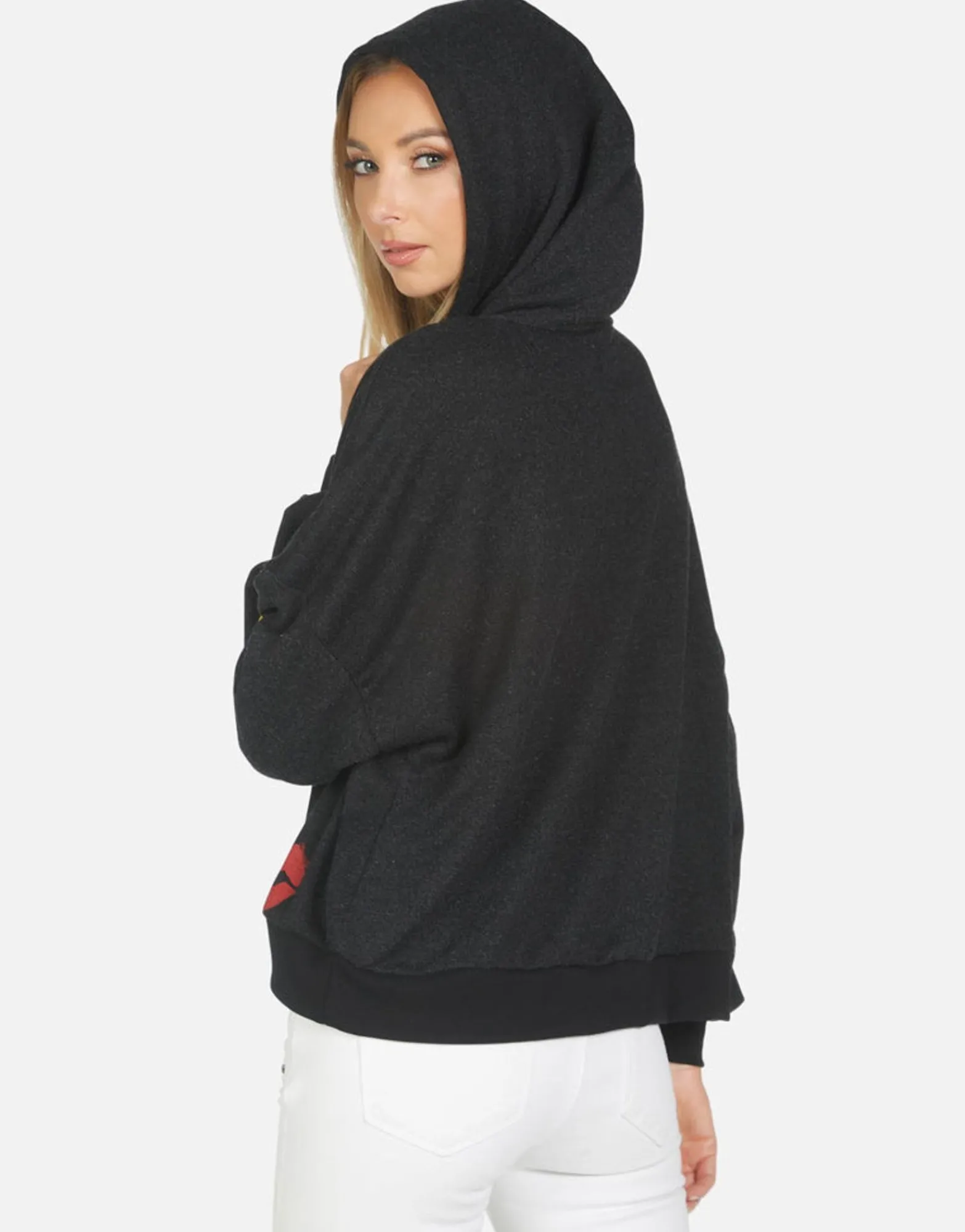 Store Anissa Peace Love Stripe Women Hoodies