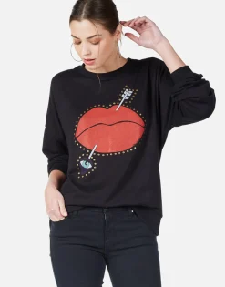 Outlet Arrow Lip L/S Boyfriend Pullover In | Sierra By Women Long Sleeve