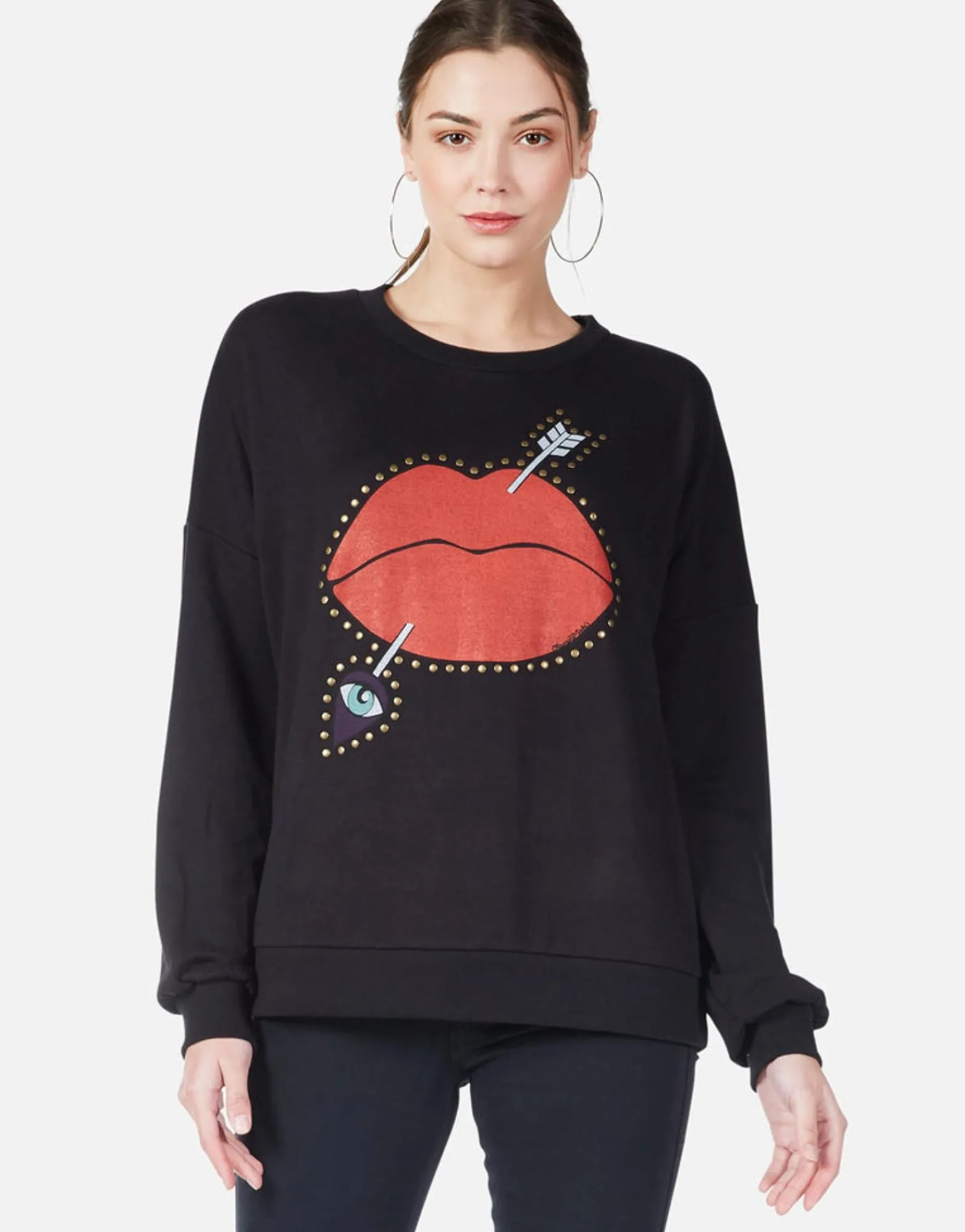 Outlet Arrow Lip L/S Boyfriend Pullover In | Sierra By Women Long Sleeve