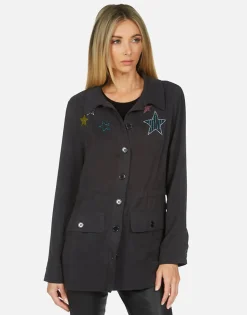 Cheap Ashanti Crystal Stars Pullover Top Clothing Made In Los Angeles California Usa Women Jackets