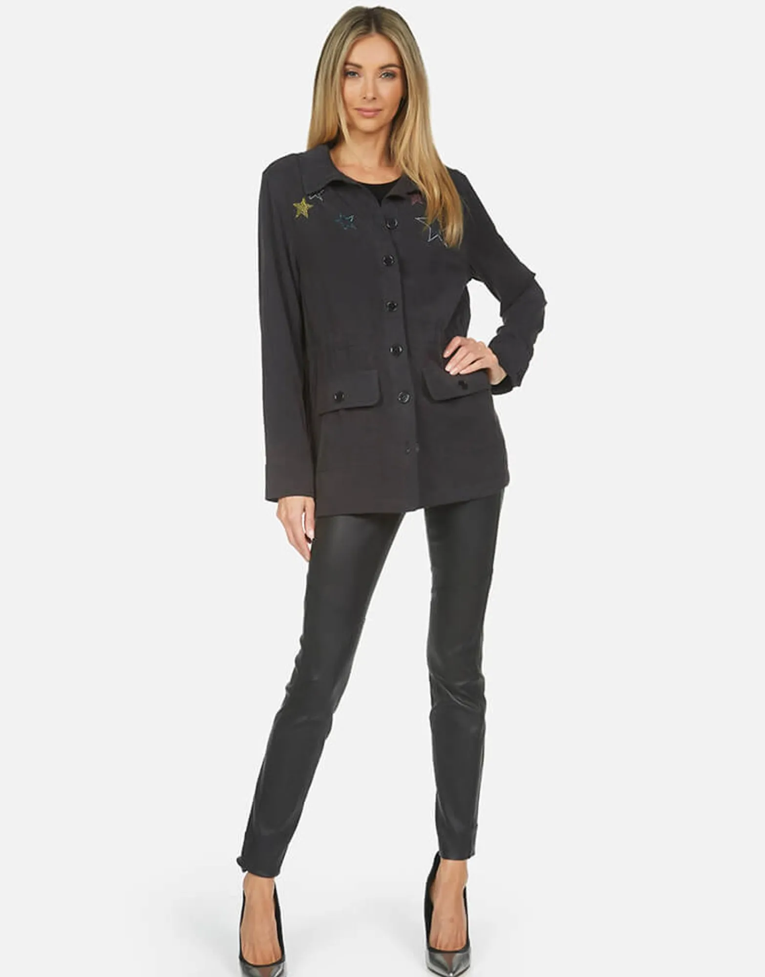 Cheap Ashanti Crystal Stars Pullover Top Clothing Made In Los Angeles California Usa Women Jackets