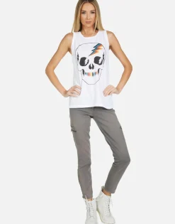 Best Ashlin Electric Skull Women Tanks